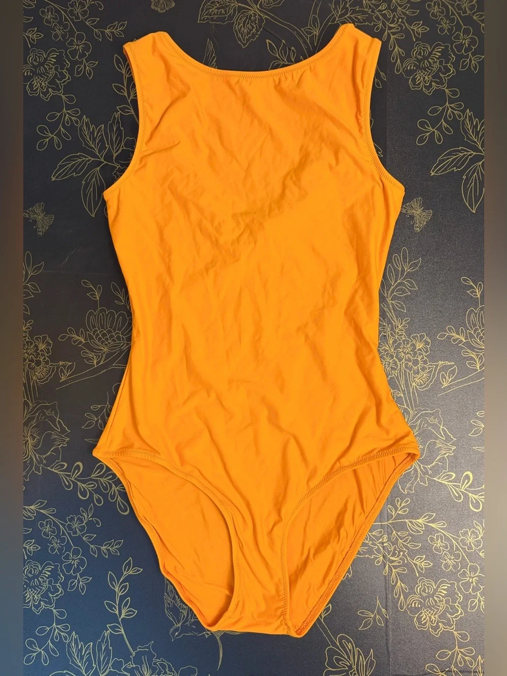 🧡 SKIMS Signature Swim High Neck One Piece Swimsuit | Tangerine | M | NWT 🧡